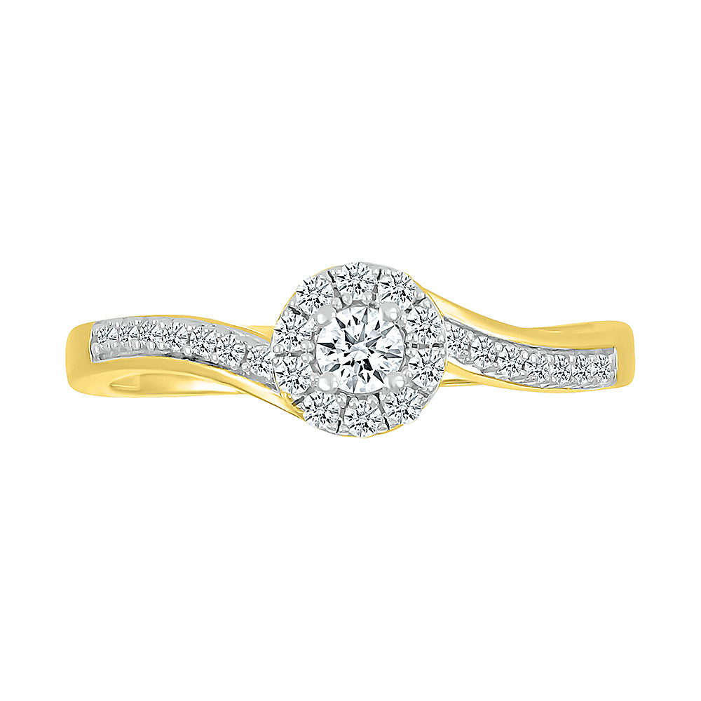 14K Yellow Gold 0.25 ctw Diamond Promise Ring