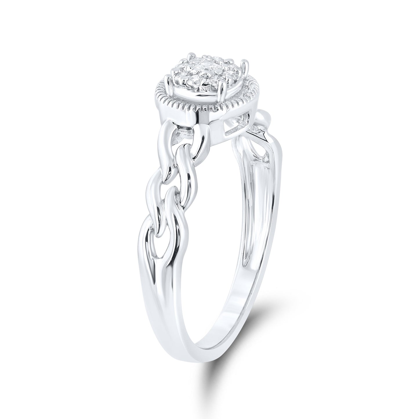 14K White Gold 0.12 ctw Diamond Promise Ring