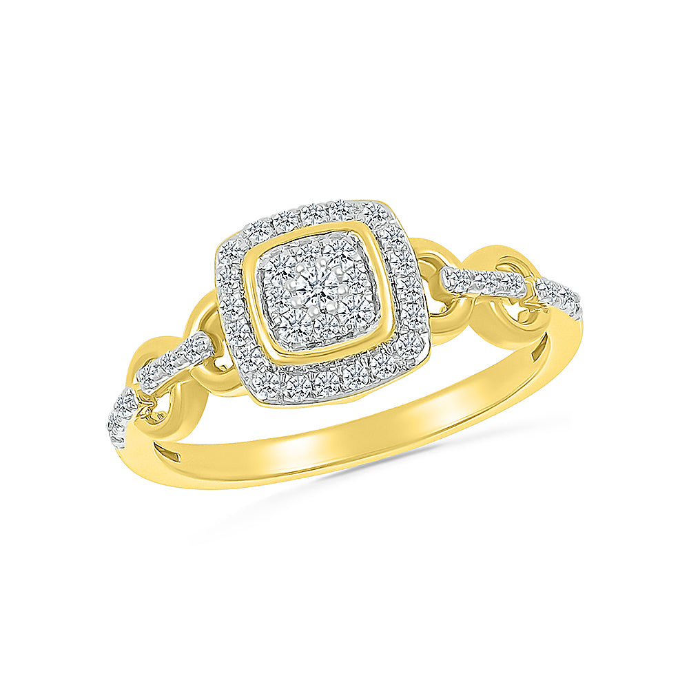 14K Yellow Gold 0.20 CTW Diamond Promise Ring