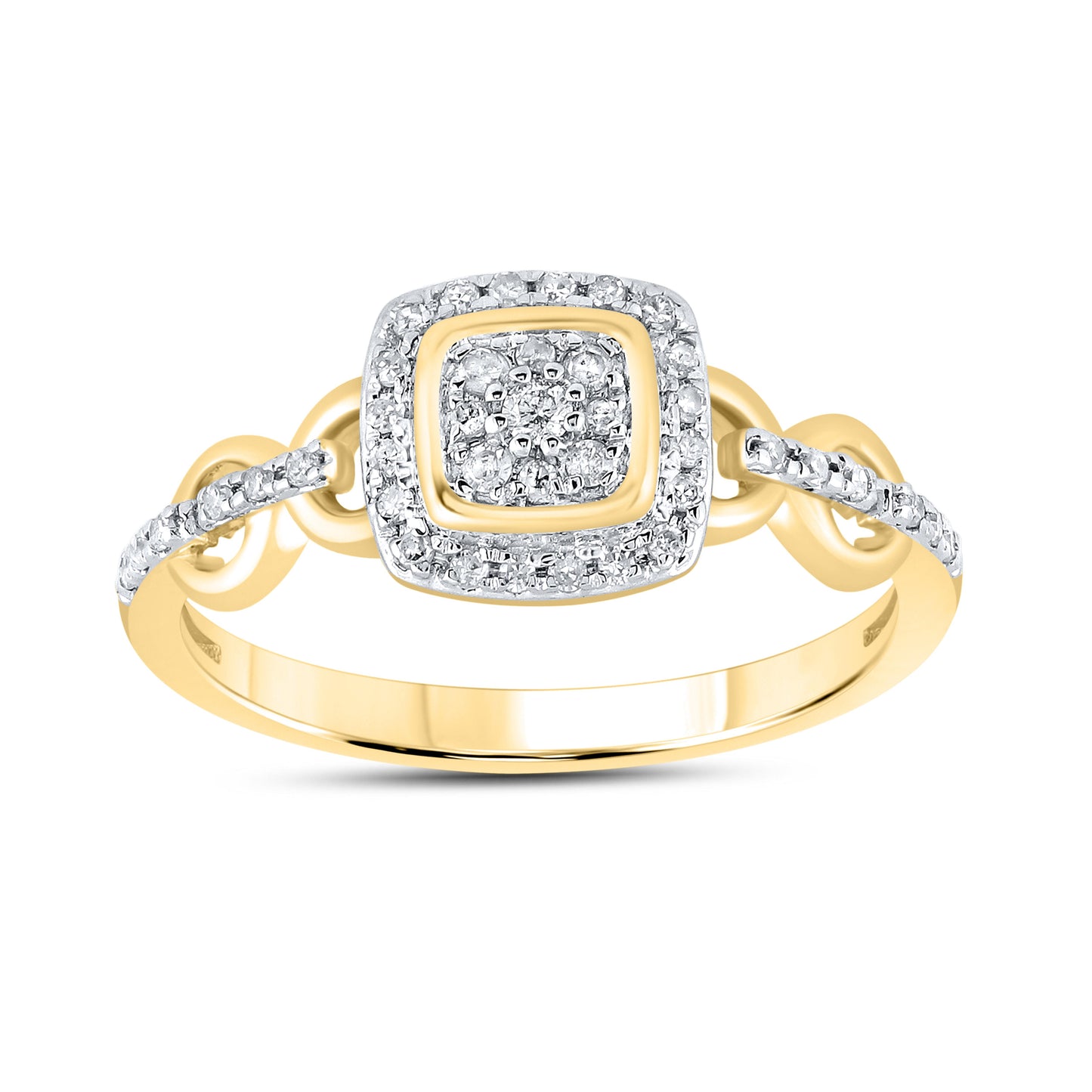 14K Yellow Gold 0.20 CTW Diamond Promise Ring