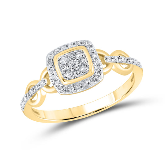 14K Yellow Gold 0.20 CTW Diamond Promise Ring