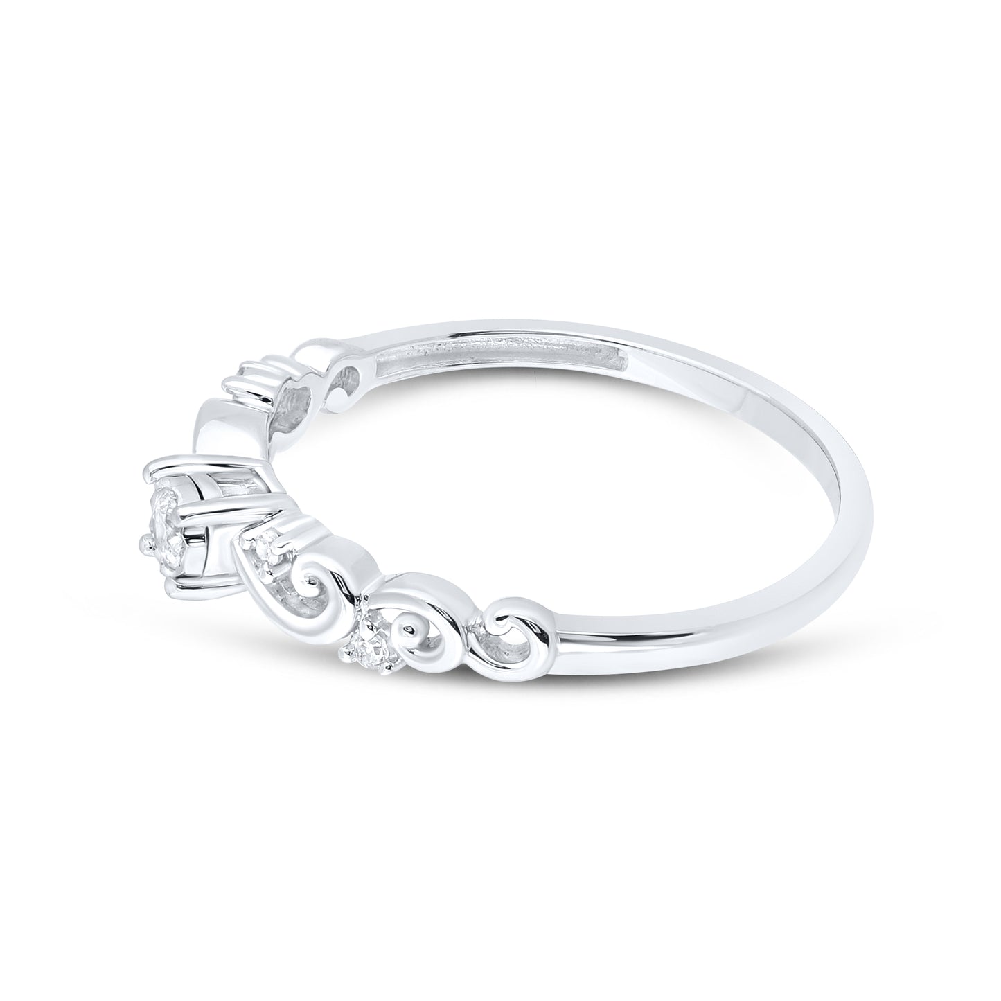 14kt White Gold 0.08 CTW Natural Diamond Promise Ring