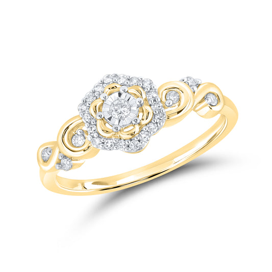 14kt Yellow Gold 0.16 CTW Natural Diamond Promise Ring