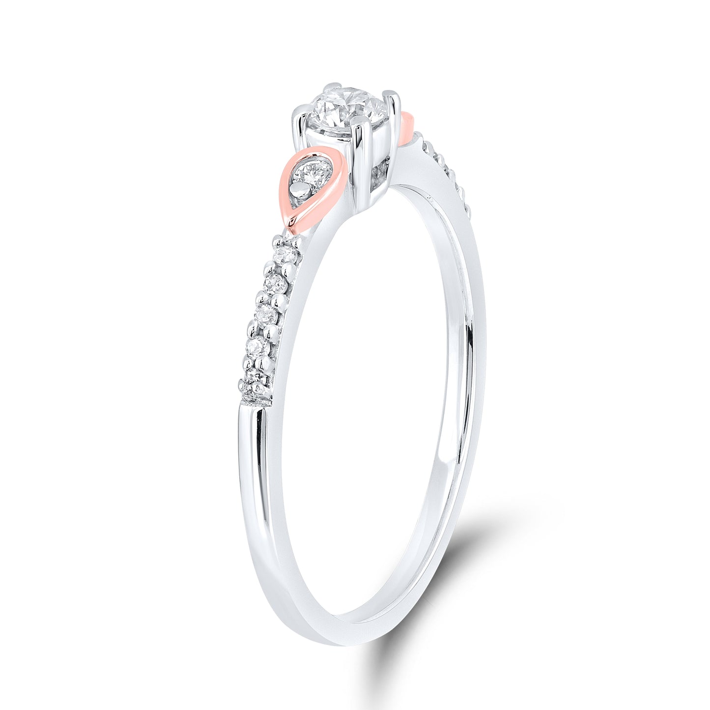 14K White Gold 0.25 ctw Diamond Promise Ring