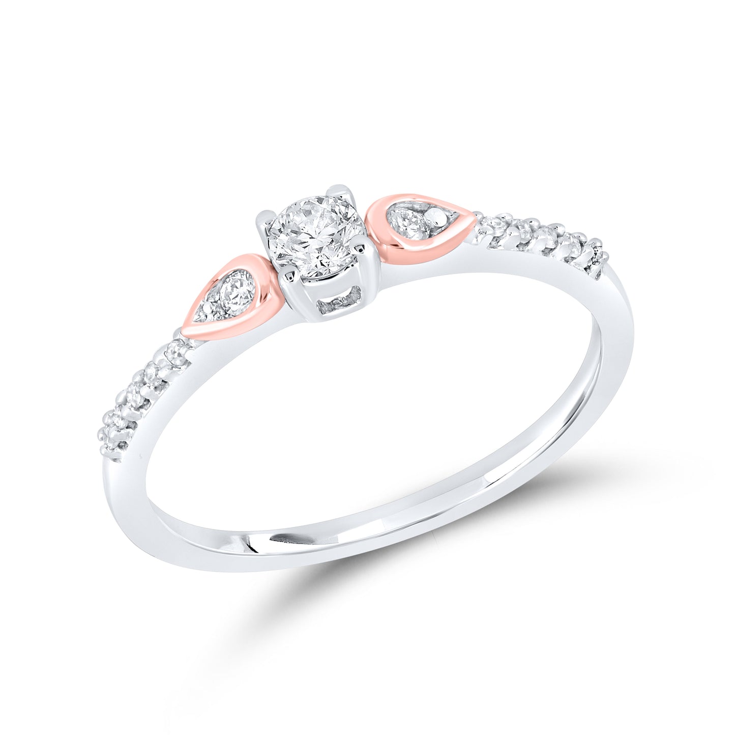 14K White Gold 0.25 ctw Diamond Promise Ring