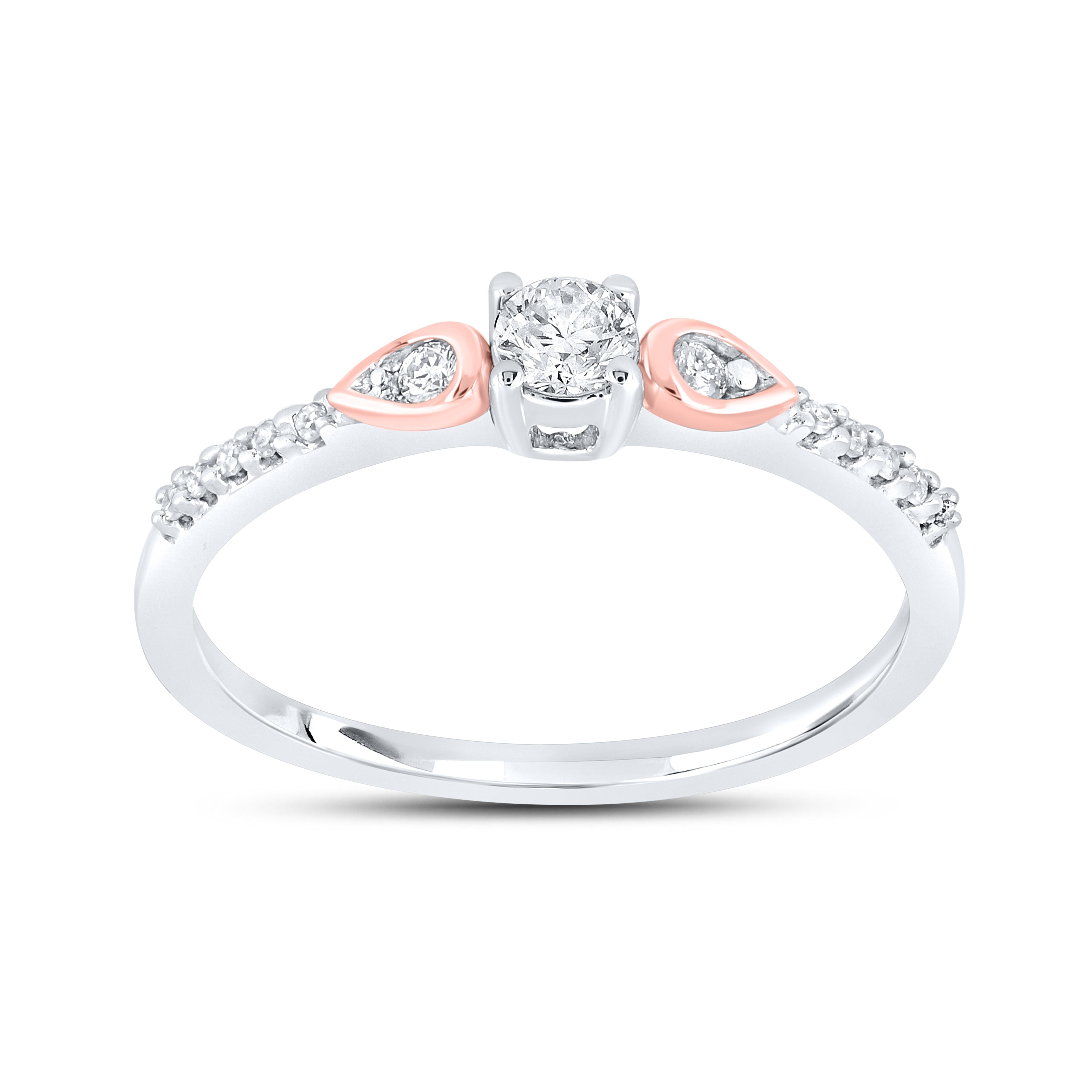 14K White Gold 0.25 ctw Diamond Promise Ring