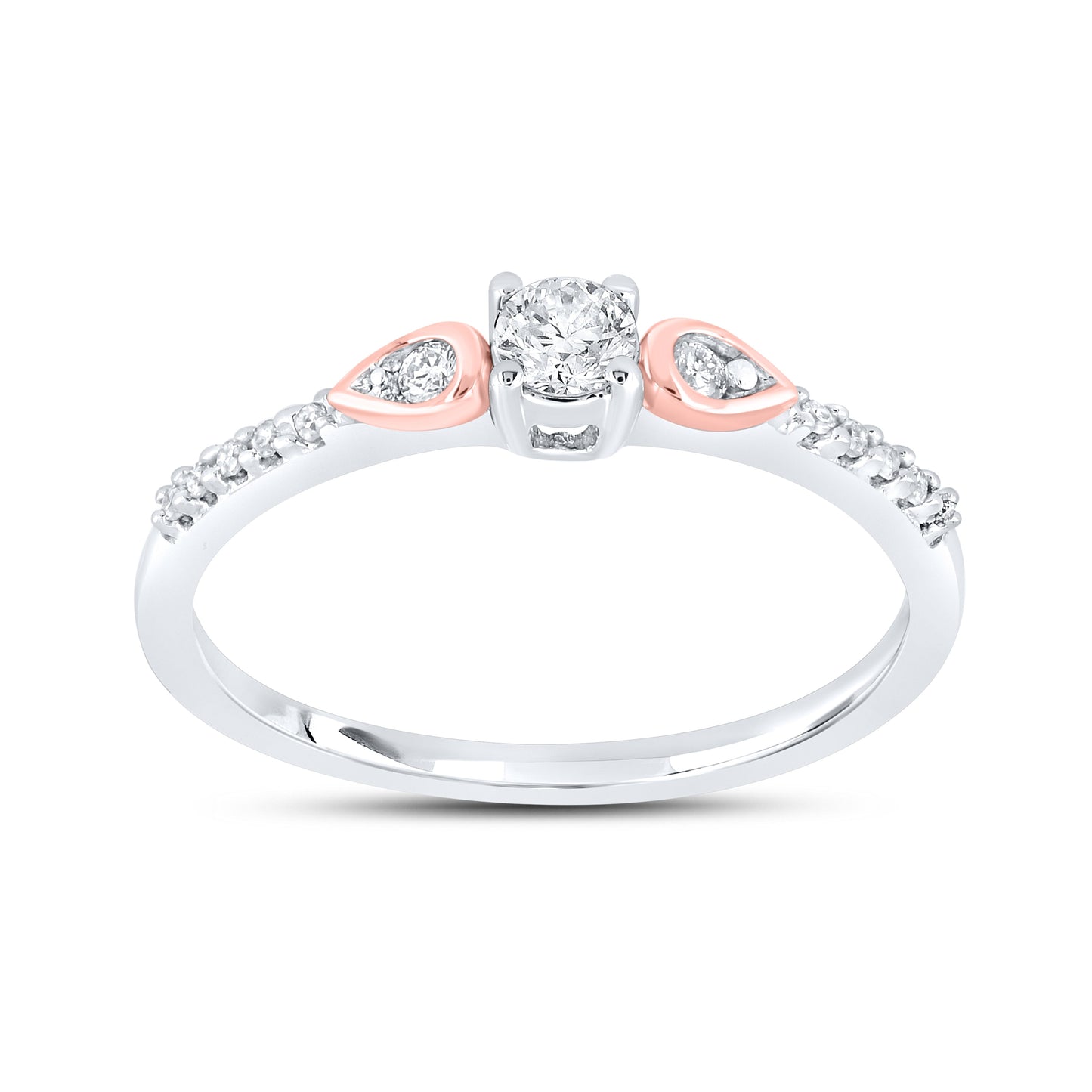 14K White Gold 0.25 ctw Diamond Promise Ring