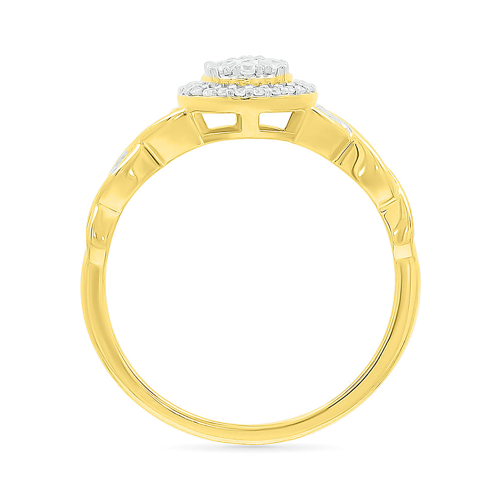 14K YELLOW GOLD PROMISE RING 0.20 CTW