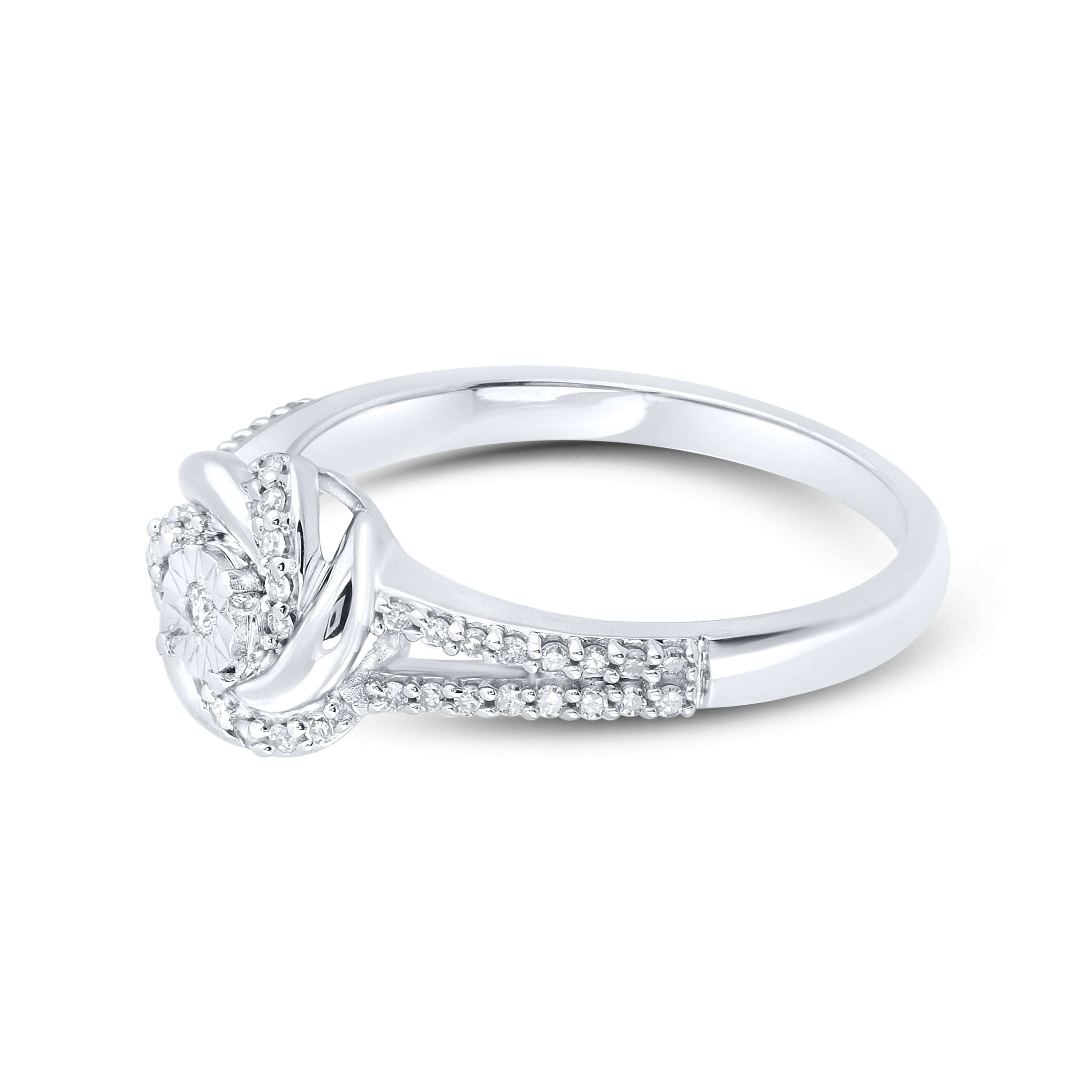 14kt White Gold 0.20 CTW Natural Diamond  Promise Ring