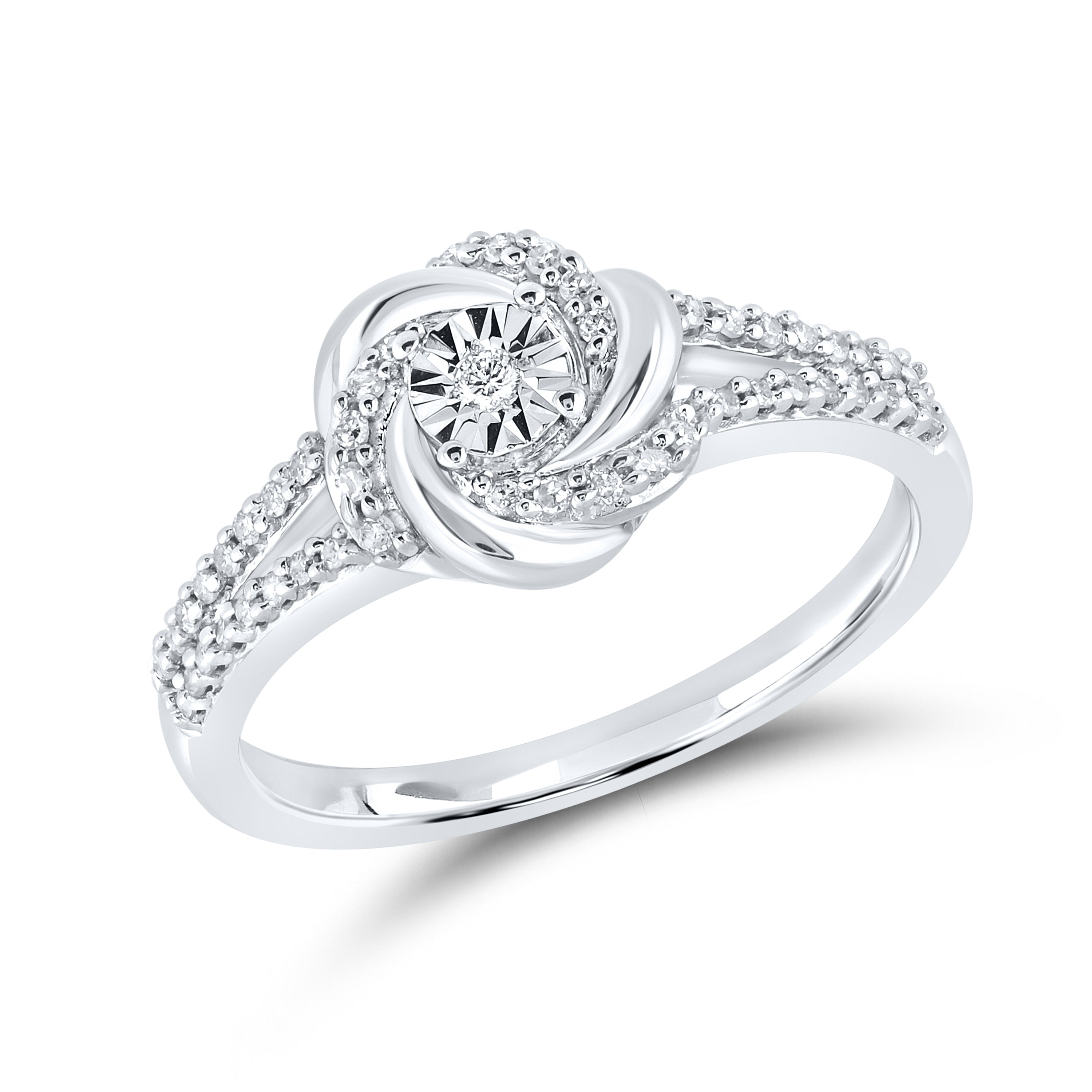 14kt White Gold 0.20 CTW Natural Diamond  Promise Ring