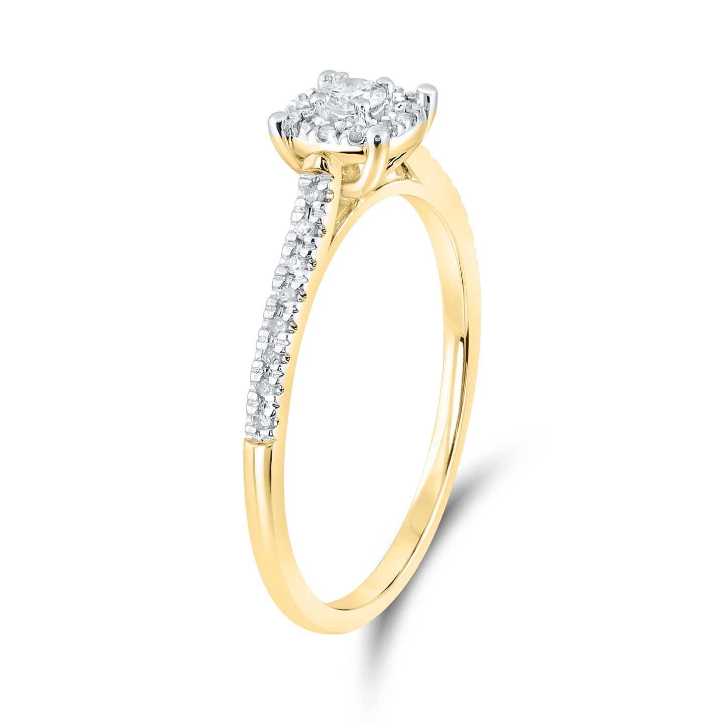 14kt Yellow Gold 0.16 CTW Natural Diamond Promise Ring