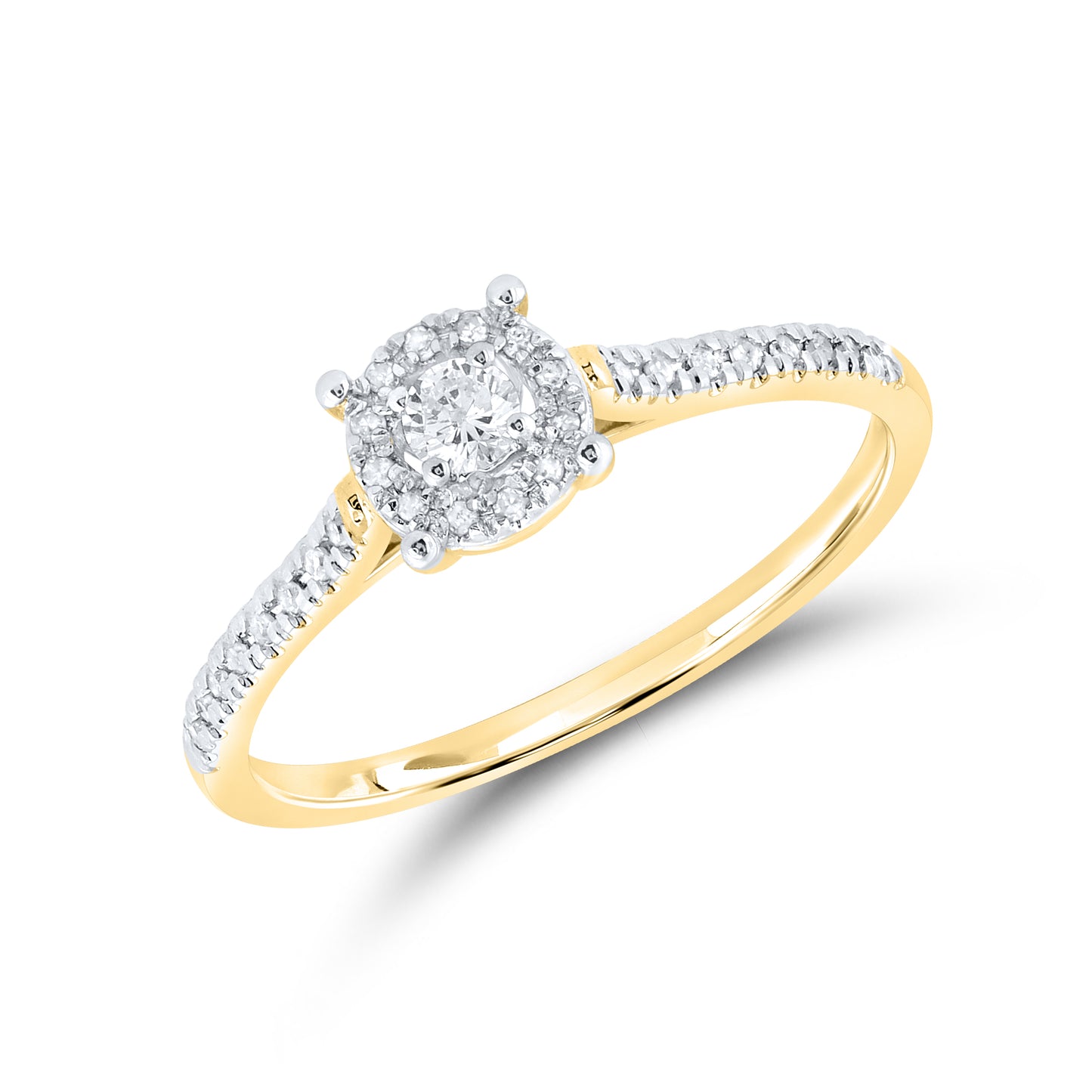 14kt Yellow Gold 0.16 CTW Natural Diamond Promise Ring