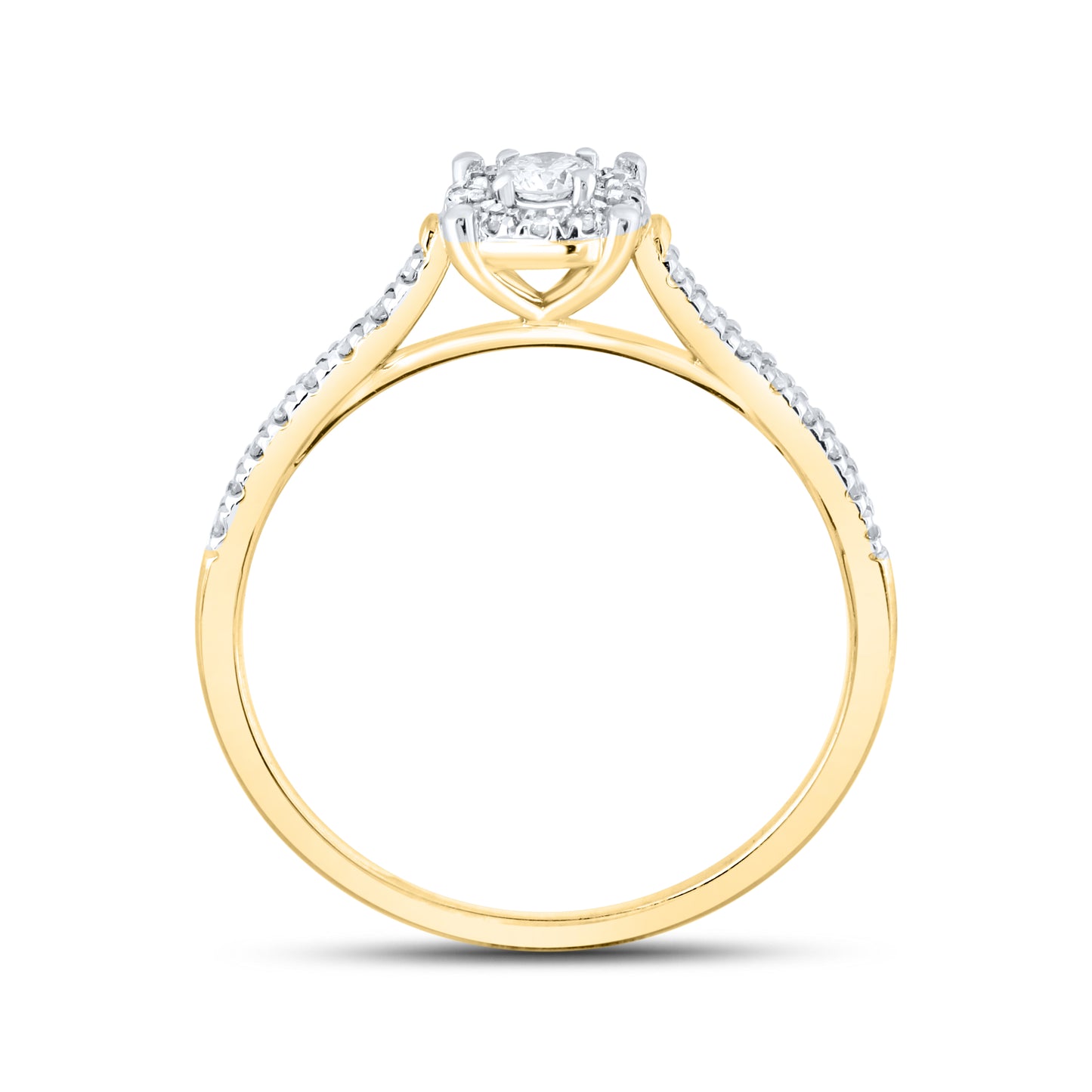 14kt Yellow Gold 0.16 CTW Natural Diamond Promise Ring