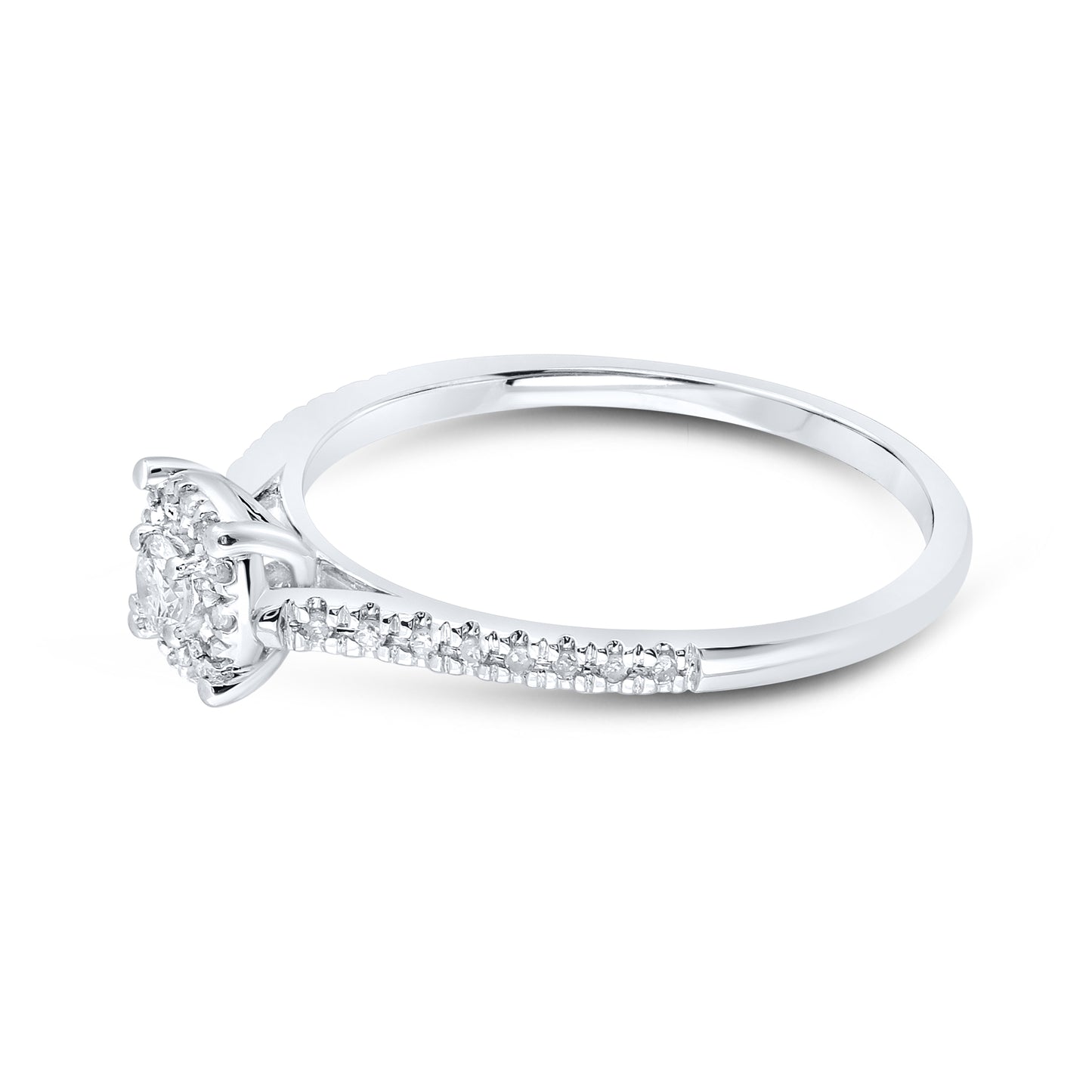 14kt White Gold 0.16 CTW Natural Diamond Promise Ring