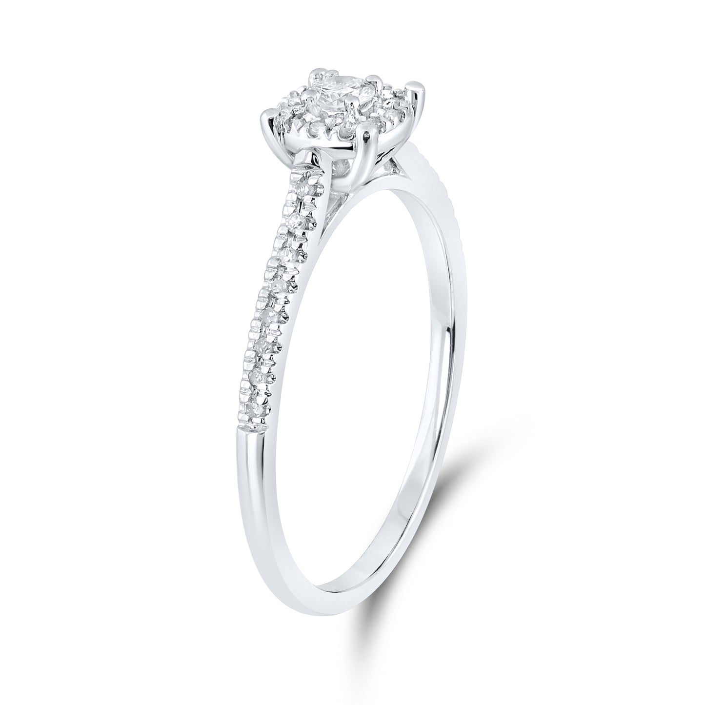 14kt White Gold 0.16 CTW Natural Diamond Promise Ring