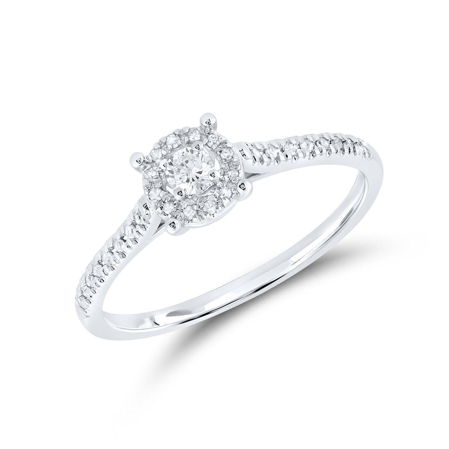 14kt White Gold 0.16 CTW Natural Diamond Promise Ring