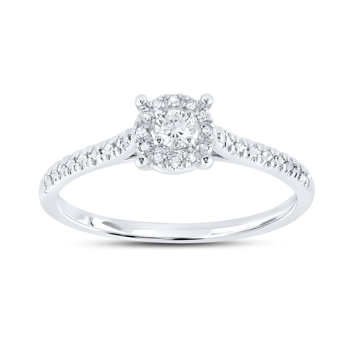 14kt White Gold 0.16 CTW Natural Diamond Promise Ring