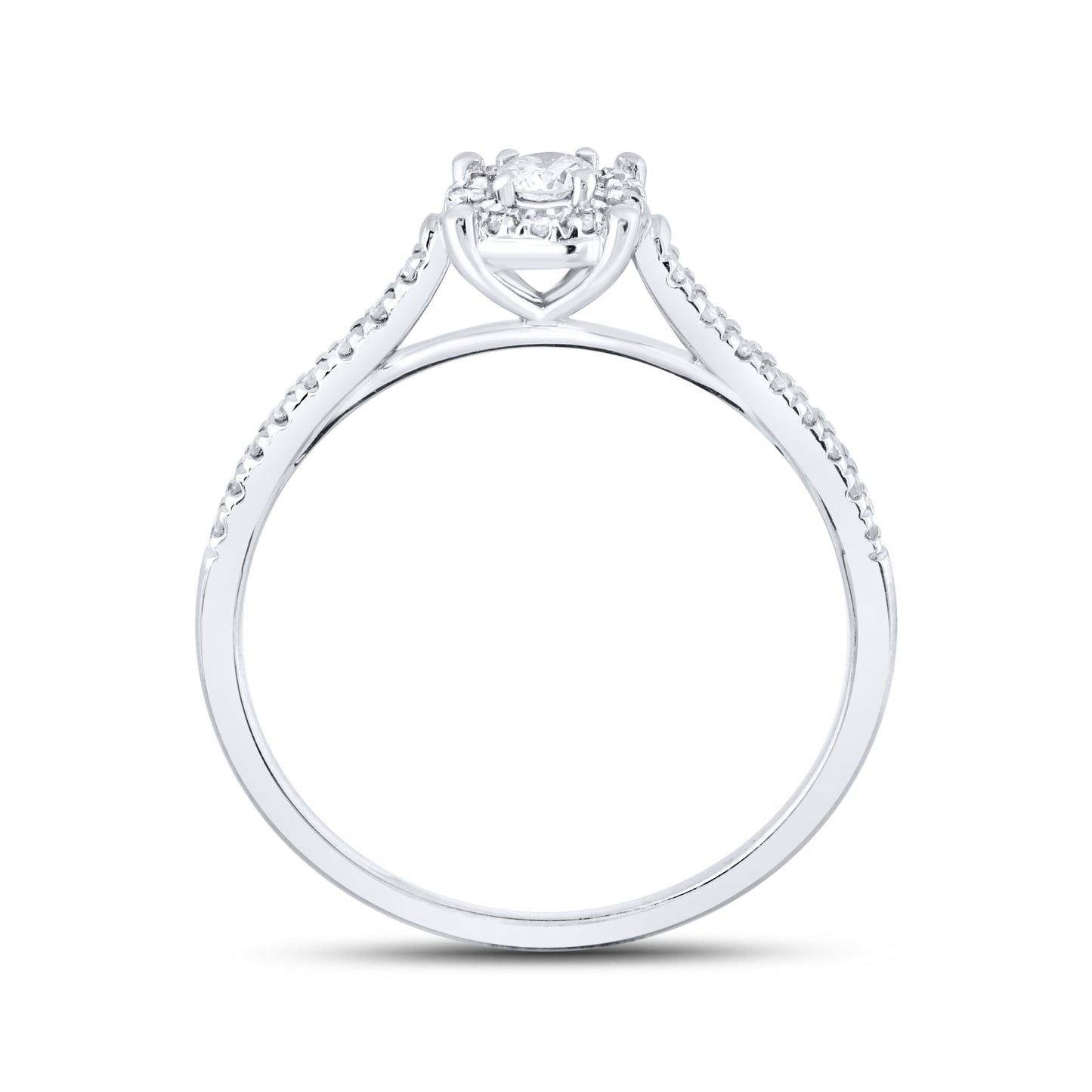 14kt White Gold 0.16 CTW Natural Diamond Promise Ring