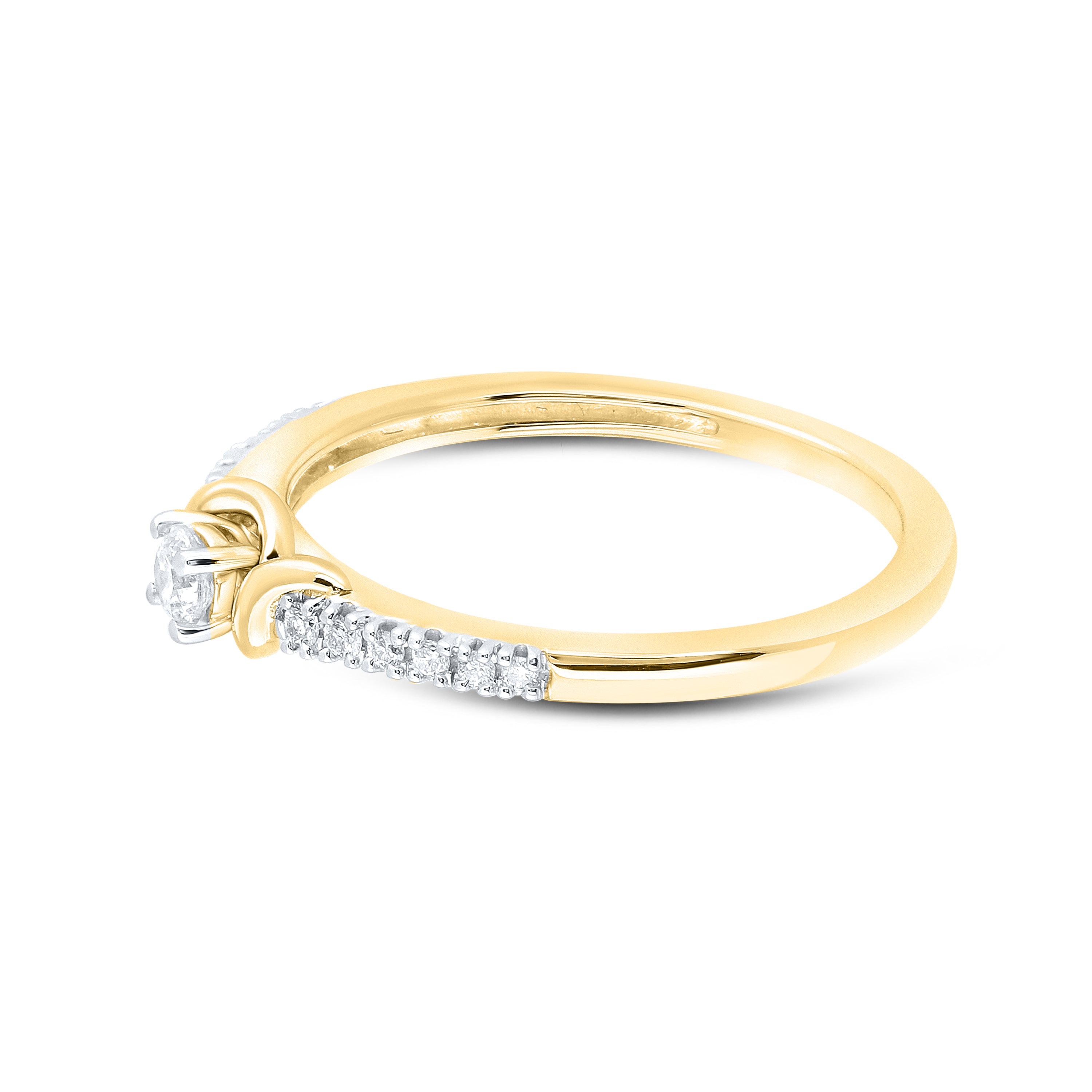 14kt Yellow Gold 0.20 CTW Natural Diamond Promise Ring