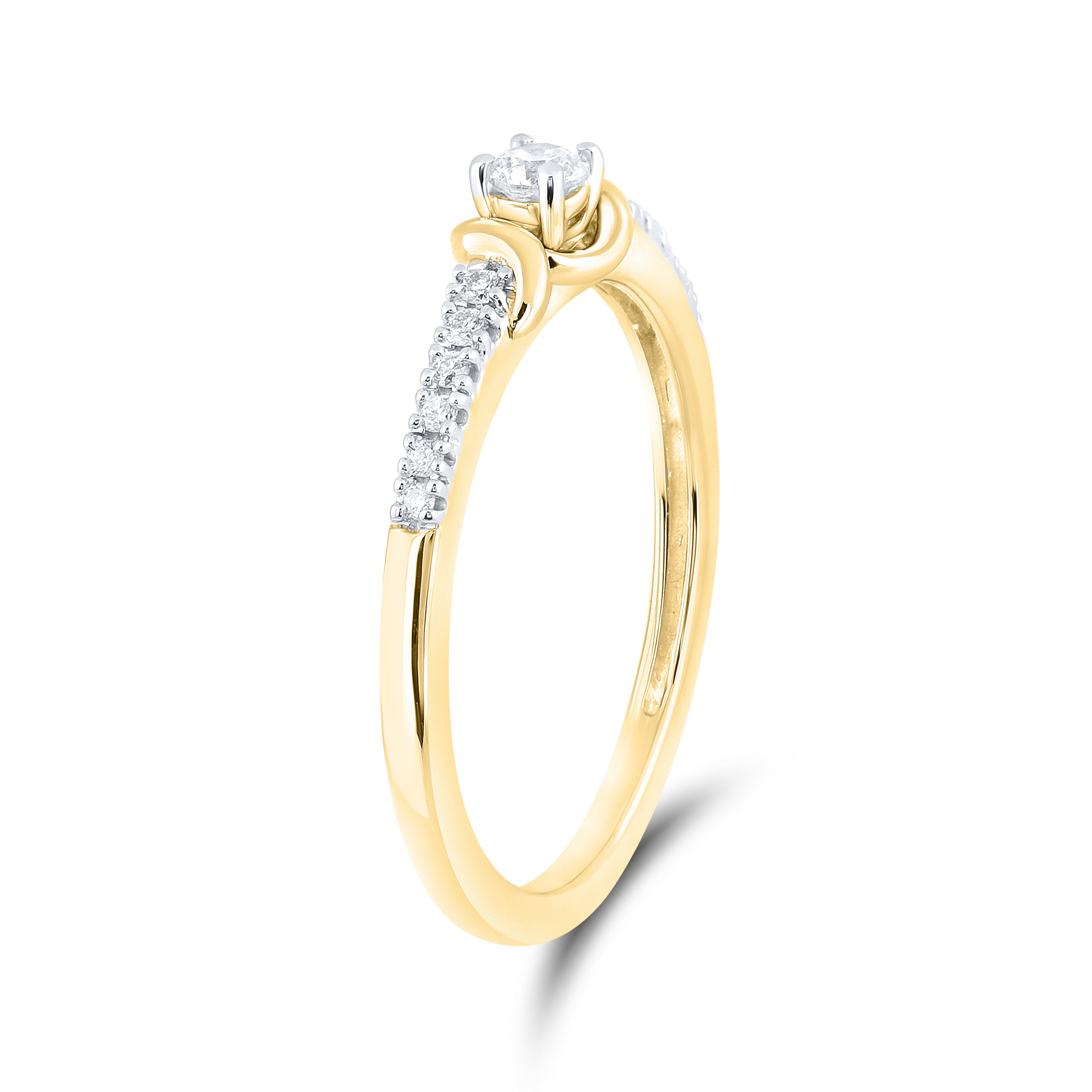 14kt Yellow Gold 0.20 CTW Natural Diamond Promise Ring