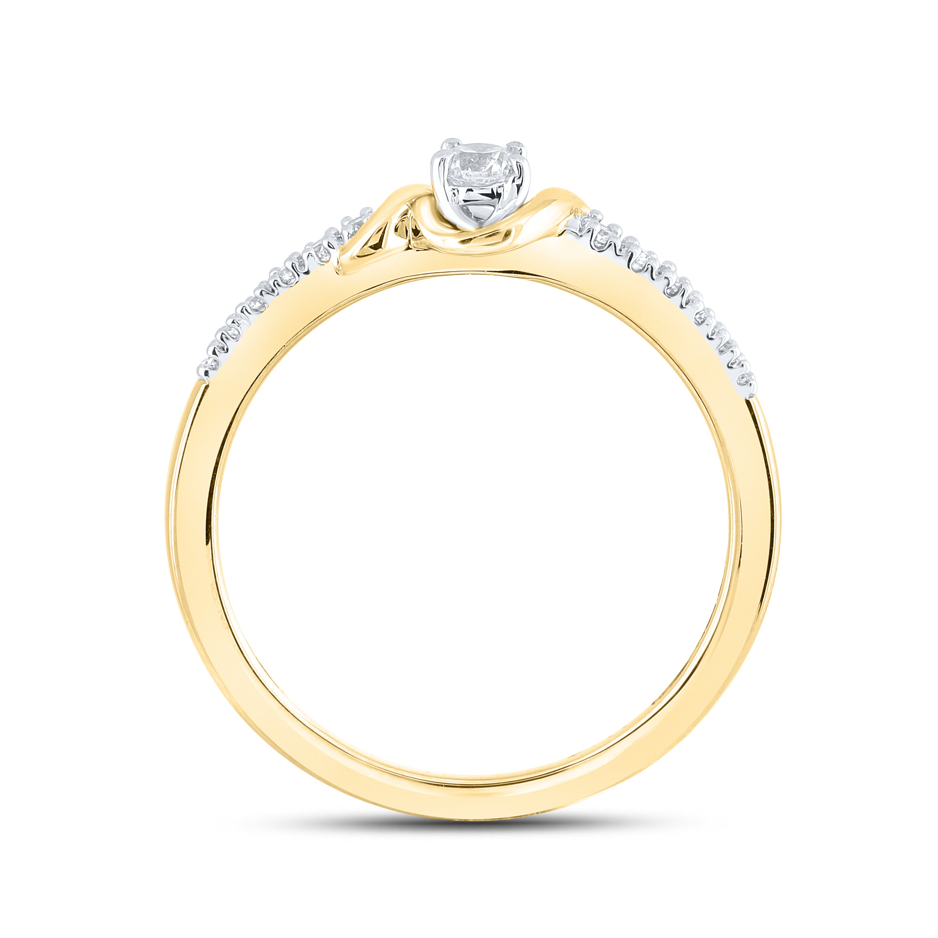 14kt Yellow Gold 0.20 CTW Natural Diamond Promise Ring