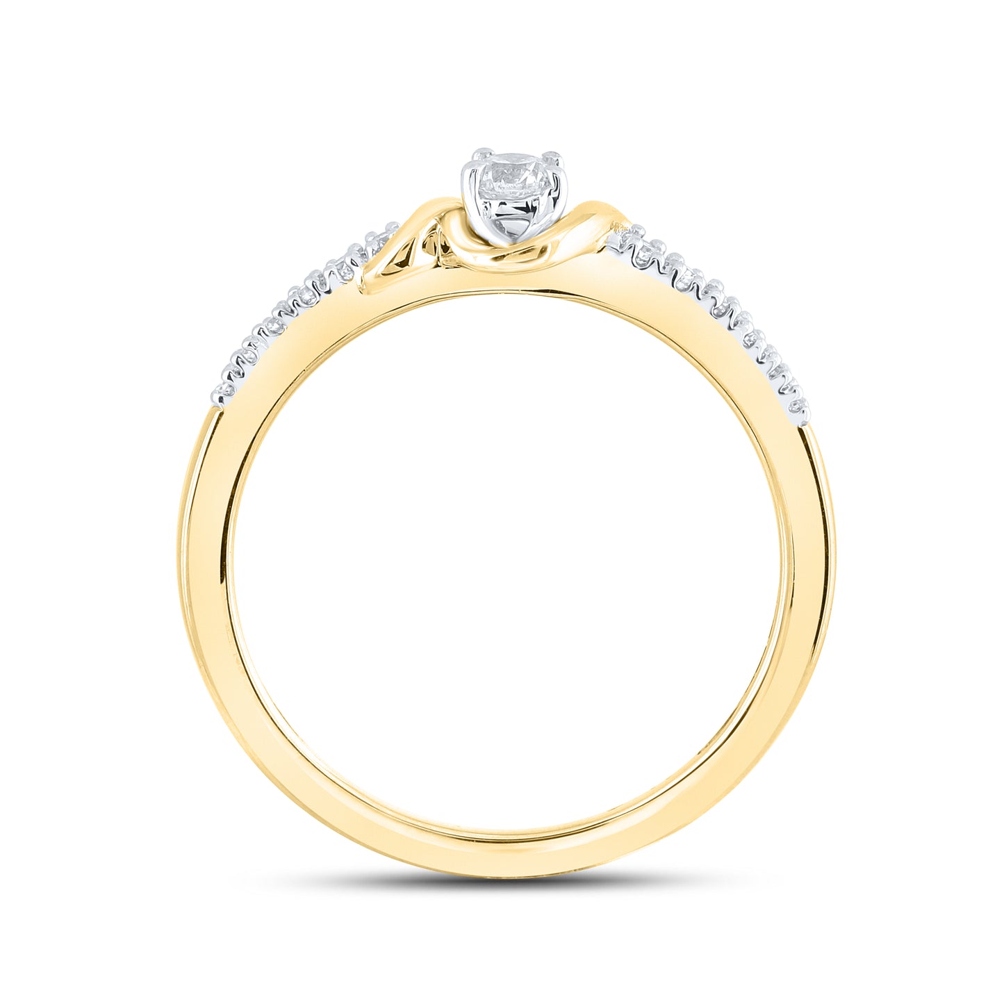 14kt White Gold 0.20 CTW Natural Diamond Promise Ring