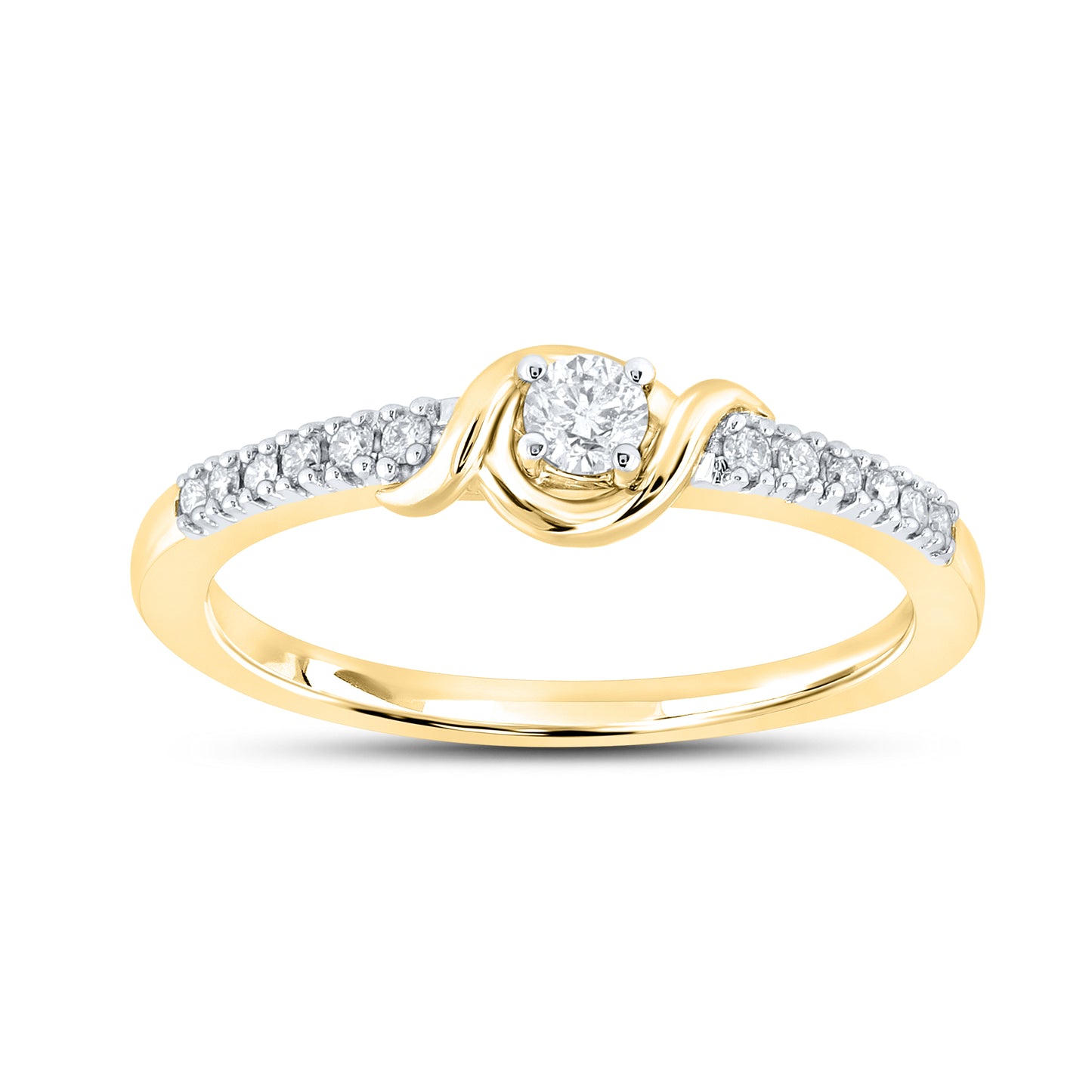 14kt White Gold 0.20 CTW Natural Diamond Promise Ring