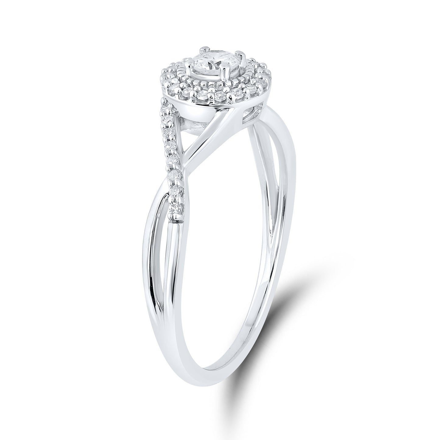 14kt White Gold 0.25 CTW Natural Diamond Promise Ring