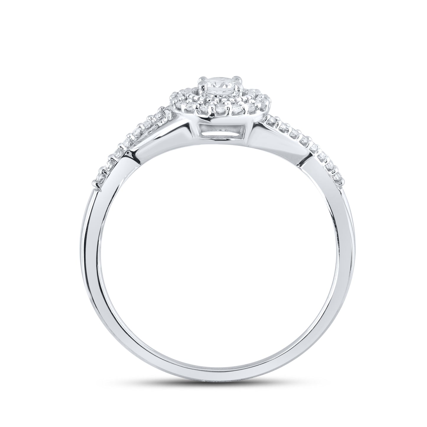 14kt White Gold 0.25 CTW Natural Diamond Promise Ring