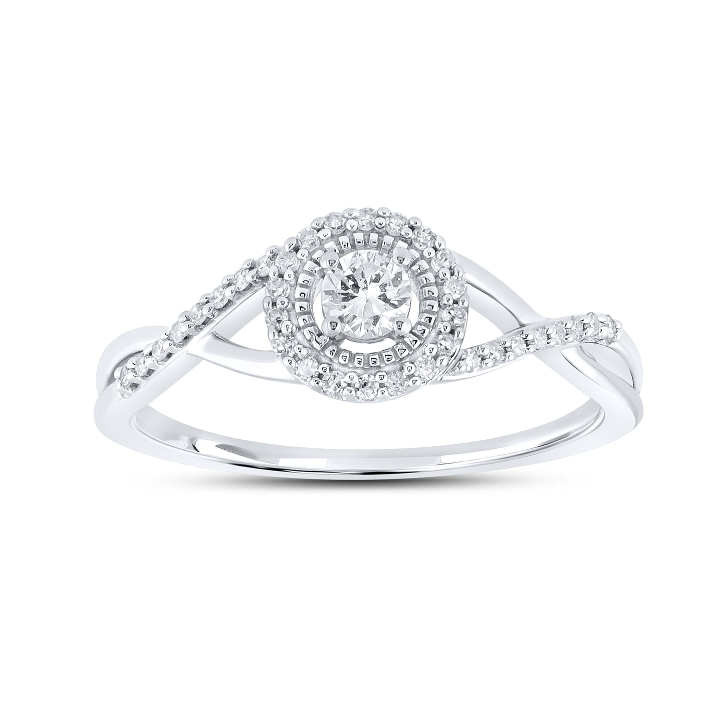 14kt White Gold 0.25 CTW Natural Diamond Promise Ring