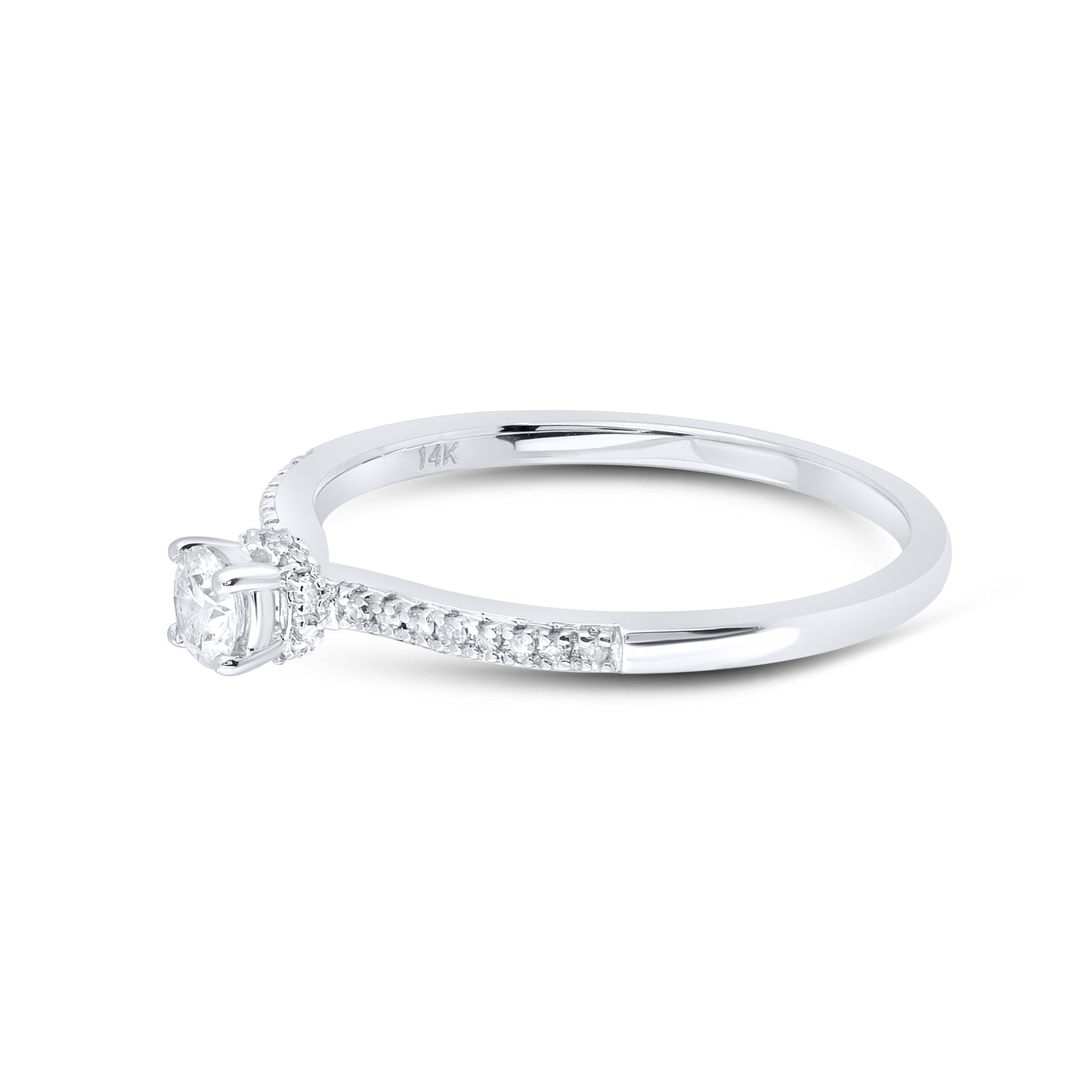 14kt White Gold 0.25 CTW Natural Diamond Promise Ring