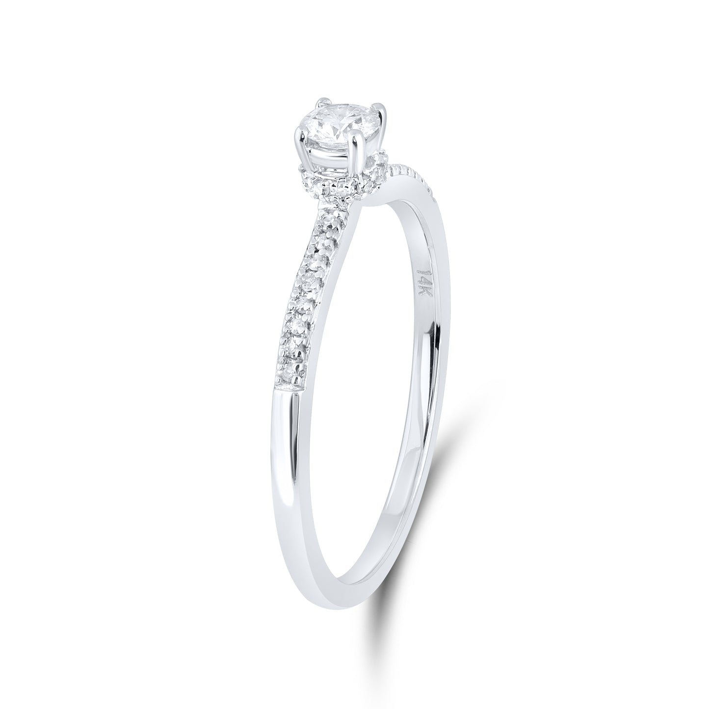 14kt White Gold 0.25 CTW Natural Diamond Promise Ring