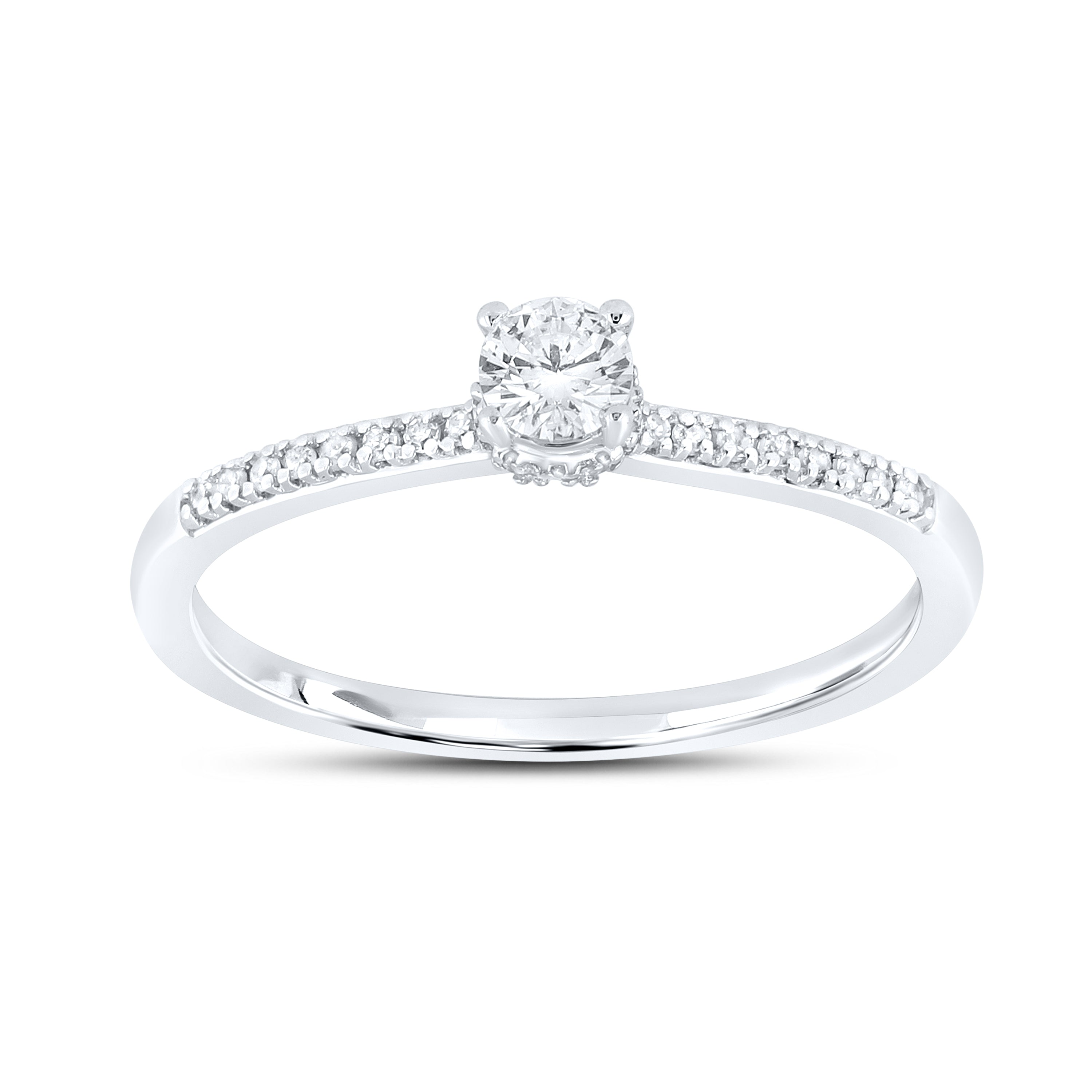 14kt White Gold 0.25 CTW Natural Diamond Promise Ring