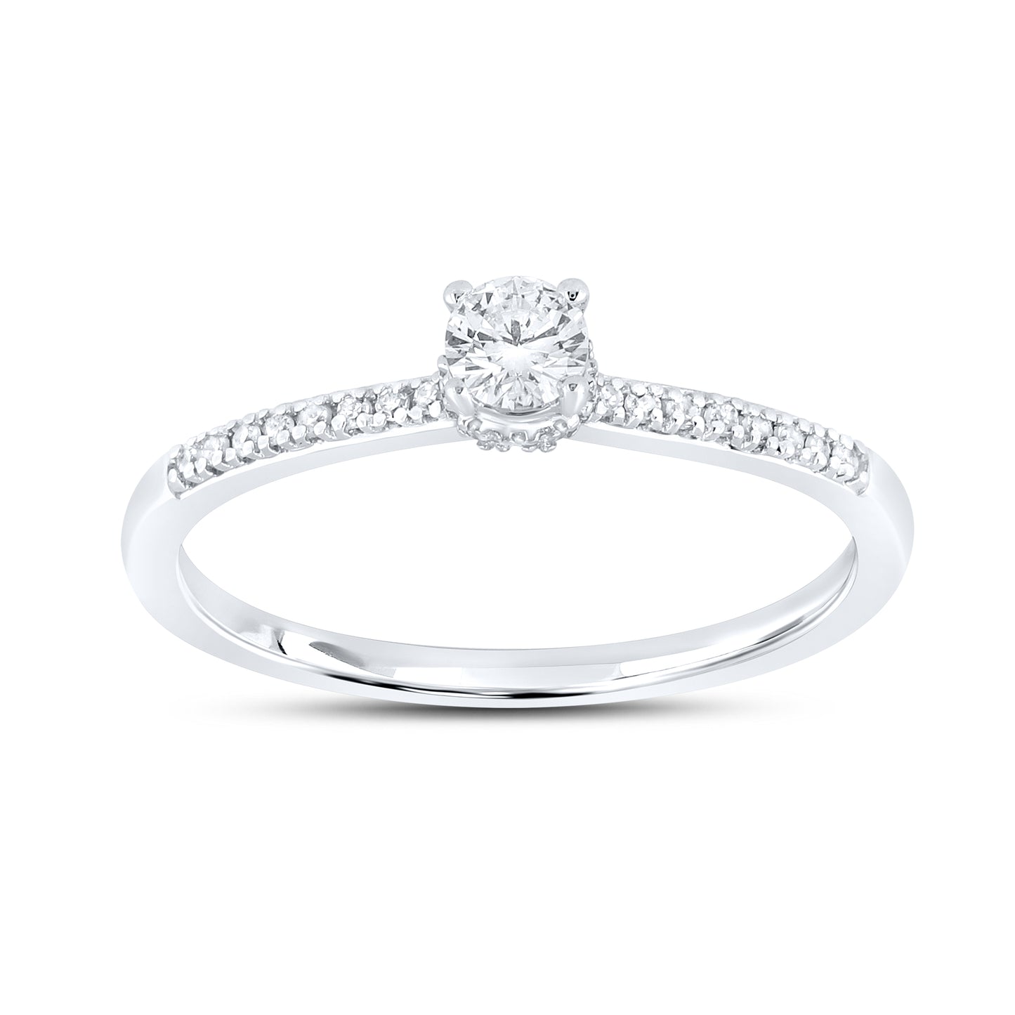 14kt White Gold 0.25 CTW Natural Diamond Promise Ring