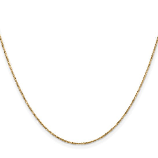 14kt Yellow Gold 16 inch .70mm Ropa with Spring Ring Clasp Chain