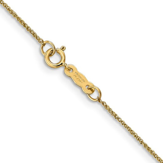 14kt Yellow Gold 16 inch .70mm Ropa with Spring Ring Clasp Chain