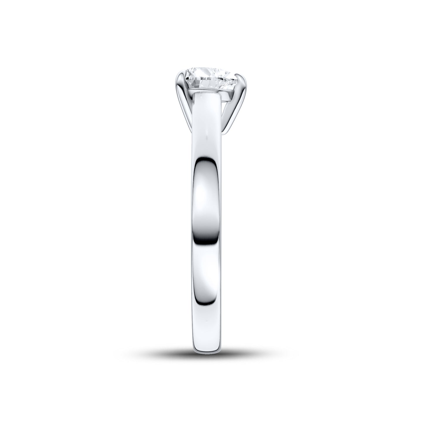 14kt White Gold 0.50 ctw Lab Diamond Solitaire Ring