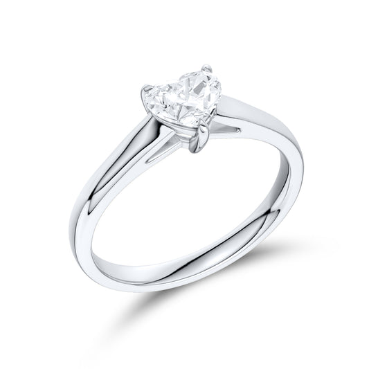 14kt White Gold 0.50 ctw Lab Diamond Solitaire Ring