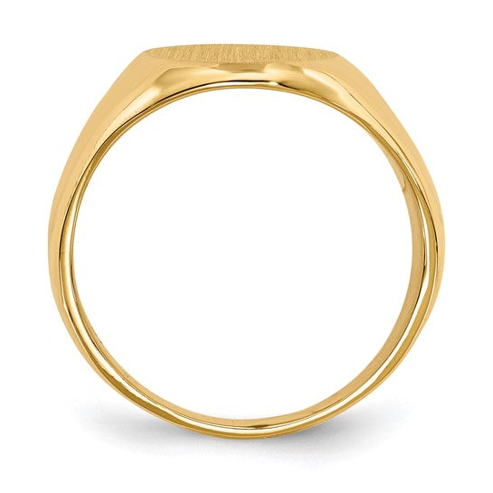 14kt Yellow Gold 11.5x16.0mm Closed Back Mens Signet Ring