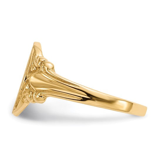 14kt Yellow Gold 8.0x10.0mm Closed Back Signet Ring