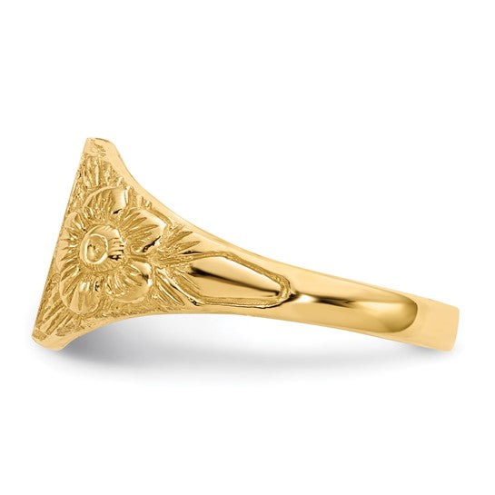 14kt Yellow Gold 8.0x10.0mm Open Back Signet Ring