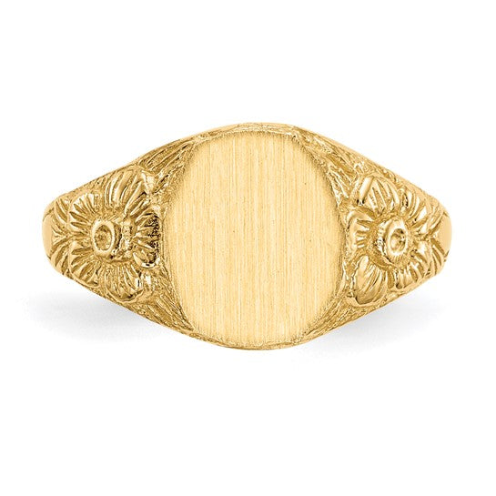 14kt Yellow Gold 8.0x10.0mm Open Back Signet Ring
