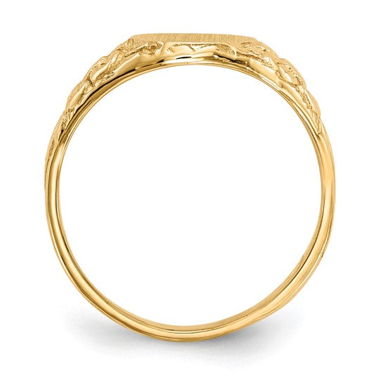 14kt Yellow Gold 8.0x10.0mm Closed Back Signet Ring