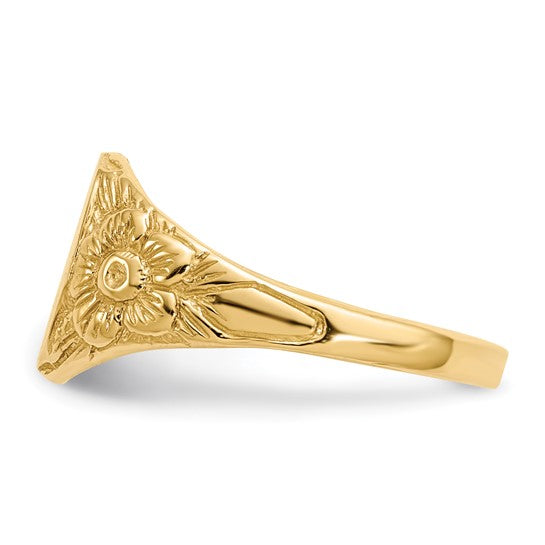 14kt Yellow Gold 8.0x10.0mm Closed Back Signet Ring