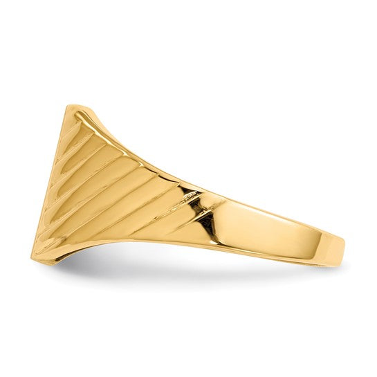14kt Yellow Gold 8.0x9.5mm Open Back Signet Ring