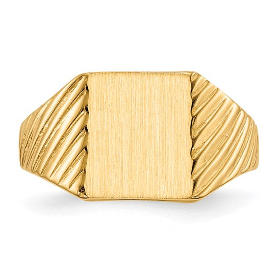 14kt Yellow Gold 8.0x9.5mm Open Back Signet Ring