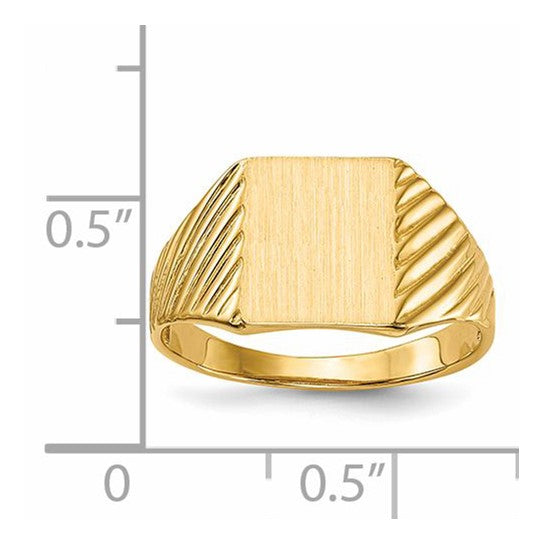 14kt Yellow Gold 8.0x9.5mm Open Back Signet Ring