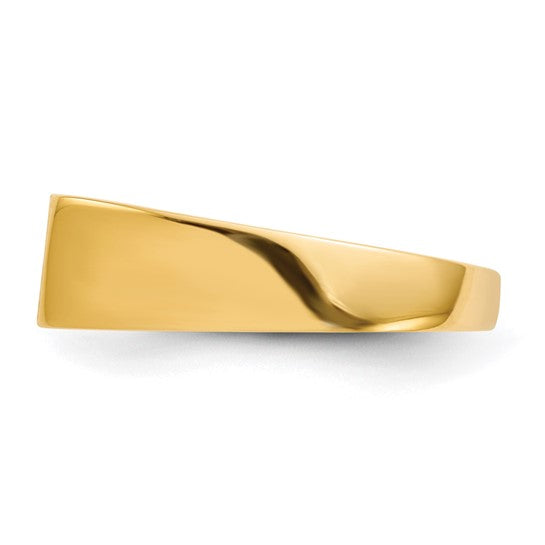 14kt Yellow Gold 10.5x5.5mm Closed Back Signet Ring