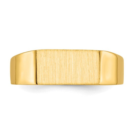 14kt Yellow Gold 10.5x5.5mm Closed Back Signet Ring