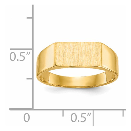 14kt Yellow Gold 10.5x5.5mm Closed Back Signet Ring